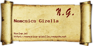 Nemcsics Gizella névjegykártya